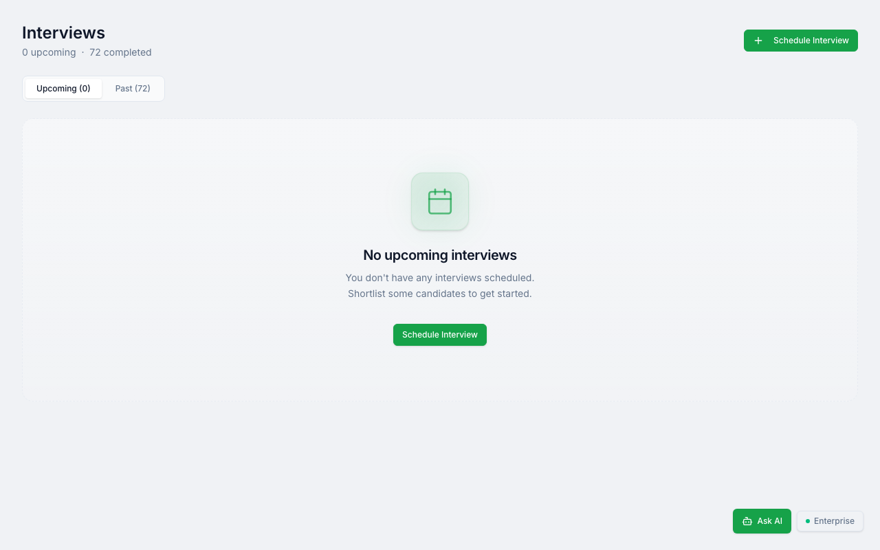 Interviews & Scheduling UI